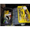 Image 3 : ROLLING 2 TIER CART WITH CONTENTS INCLUDING PAIR OF TOOL BOXES WITH CONTENTS, STRAPPING, METAL BOX,