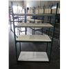 Image 2 : LOT OF METAL RACKING WITH PARTICLE BOARD SHELVES - CONTENTS NOT INCLUDED