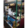 Image 2 : LOT OF METAL RACKING WITH PARTICLE BOARD SHELVES - CONTENTS NOT INCLUDED