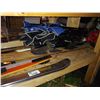 Image 2 : LARGE SHELF INCLUDING WATER SKIS, CAMP CHAIRS AND MORE