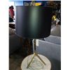 Image 2 : STONE TOP METAL SIDE TABLE WITH MATCHING LAMP