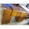 Image 2 : CIRCA 1940S OAK BUFFET WITH DRAW LEAF TABLE AND 4 CHAIRS