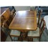 Image 3 : CIRCA 1940S OAK BUFFET WITH DRAW LEAF TABLE AND 4 CHAIRS