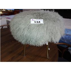 GREY SHAG STOOL