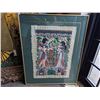 Image 2 : PAIR OF FRAMED EGYPTIAN STYLE PAINTINGS (ONE SIGNED BOTTOM RIGHT & CHIPPED FRAME)