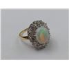 Image 2 : 18KT YELLOW & WHITE GOLD NATURAL CRYSTAL OPAL & DIAMOND SET DRESS RING WITH APPRAISAL OF $4,300 RV
