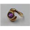 Image 2 : 9KT YELLOW GOLD NATURAL AMETHYST DRESS RING WITH APPRAISAL OF $515 RV