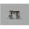 Image 2 : PAIR OF 18KT WHITE GOLD DIAMOND SET EARRINGS WITH APPRAISAL OF $885 RV
