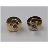 Image 2 : PAIR OF 14KT YELLOW GOLD ROUND SHAPED EARRING JACKETS WITH APPRAISAL OF $300 RV