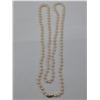 Image 2 : STRAND OF ROUNDED WHITE JAPANESE AKOYA CULTURED PEARLS WITH 14KT YELLOW GOLD CLASP AND APPRAISAL OF