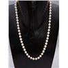 Image 1 : STRAND OF ROUND WHITE JAPANESE AKOYA CULTURED PEARLS WITH 14KT YELLOW GOLD CLASP AND APPRAISAL OF