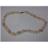 Image 2 : STRAND OF FLAT-SIDED FRESHWATER PEARLS (PINK & WHITE)