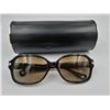 Image 2 : PAIR OF COACH SUNGLASSES WITH CASE (DARK TORTOISE)