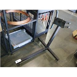 ENGINE HOIST (MISSING WHEEL) AND RADIATOR