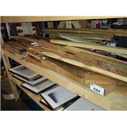 LARGE SHELF OF ASSORTED HARDWOOD