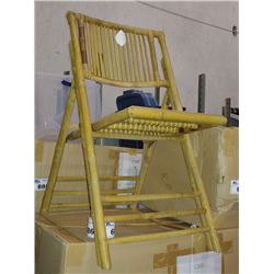 4 LIGHT BAMBOO FOLDING CHAIRS