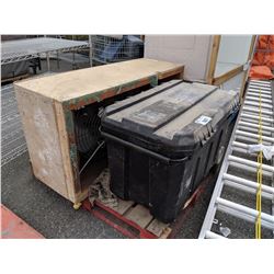 STANLEY JOB BOX WITH CONTENTS AND BUILT-IN FAN (WOOD HOUSING)