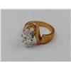 Image 2 : GOLD COLORED RING WITH LARGE CZ STONE