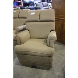 BROWN FABRIC ROCKER RECLINER