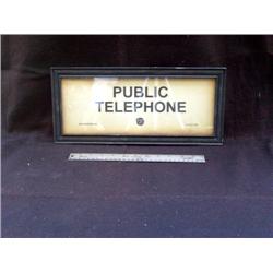 Public Telephone Glass frame 7" x 16"