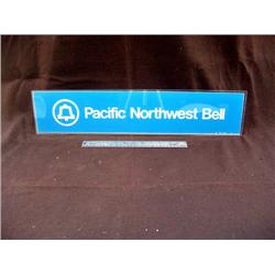 Pacific Northwest Bell Glass Sign 22 1/