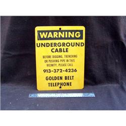 Underground Golden Telco Sign Alum 1 si