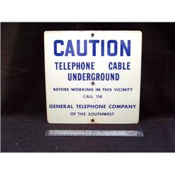 General Telephone Underground Sign Stee