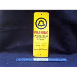Undergound Sign Alum 1 sided 3 3/4 x 11