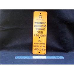 Warning Sign Alum 1 sided 3 1/2 x 11 So