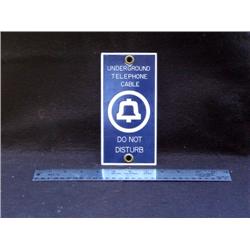 Blue underground cable sign Steel 1 sid