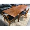 Image 1 : 5 PCE MID CENTURY DANISH MODERN TEAK DINING TABLE WITH 4 CHAIRS & 2 PULLOUT LEAVES