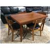 Image 2 : 5 PCE MID CENTURY DANISH MODERN TEAK DINING TABLE WITH 4 CHAIRS & 2 PULLOUT LEAVES