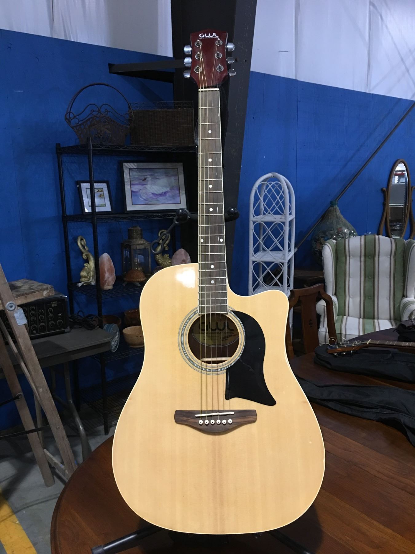 George Washburn Ltd Acoustic Electric Guitar With Soft Case