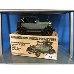 BEAMS 1929 FORD PHAETON HANDCRAFTED PORCELAIN LIQUOR DECANTER WITH WHISKEY