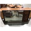 Image 2 : MID CENTURY MODERN WALNUT BEDROOM SET - LONG DRESSER WITH MIRROR, HIGHBOY CHEST & 2 NIGHT STANDS