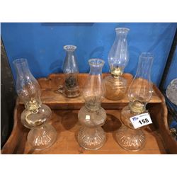 GROUP OF 5 VINTAGE OIL LAMPS