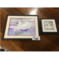 2 FRAMED ORIGINAL WATER COLOUR PAINTINGS BY LOCAL ARTIST GARLICK GRIFFIN