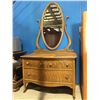 Image 1 : EARLY 1900'S CANADIANA QUARTER SAWN OAK 3 DRAWER DRESSER WITH MIRROR COMES WITH ORIGINAL SKELETON