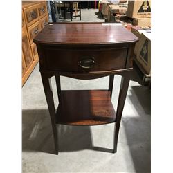 MAHOGANY SINGLE DRAWER SIDE TABLE