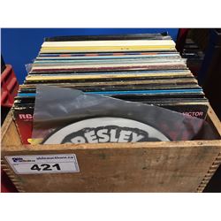 1 BOX OF ELVIS PRESLEY RECORDS