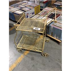 GOLD PAINTED METAL DRINKS CART