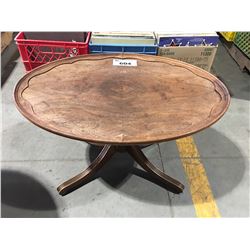 OVAL MAHOGANY SIDE TABLE