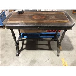 INLAID HALL TABLE (ONE FOOT NEEDS REPAIR)