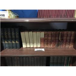 SHELF OF OLD BOOKS - DICKENS WORKS & THE LIBRARY OF WIT & HUMOR