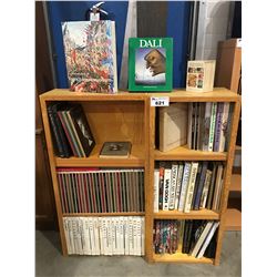 LARGE COLLECTION OF ASSTD ART BOOKS - (2  WOODEN BOOK SHELVES  NOT INCLUDED)