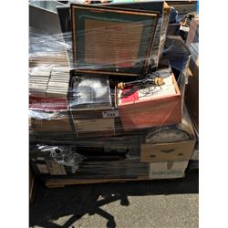 PALLET LOT OF ASSTD GENERAL HOUSEHOLD, CD'S, VINTAGE ELECTRONICS ECT