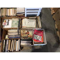 PALLET LOT OF ASSTD MUSIC BOOKS, SHEET MUSIC ECT