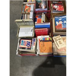 PALLET LOT OF ASSTD MUSIC BOOKS, SHEET MUSIC ECT