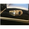Image 5 : UNISEX 14K WHITE & YELLOW GOLD SAPPHIRE & EIGHT DIAMOND RING - APPRAISED VALUE $7240.00