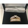 Image 1 : LADIES 14K WHITE & YELLOW GOLD RING SET CONTAINING 18 DIAMONDS - APPRAISED VALUE $4465.00 (0.42CTS